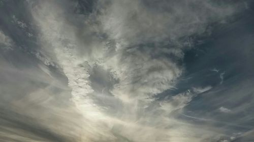 Low angle view of cloudy sky