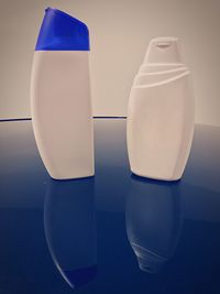 Close-up of water bottle on table