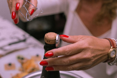 Close-up of woman holding ice cream