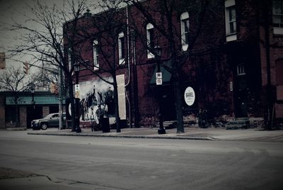 City street with buildings in background