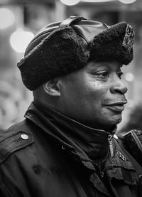 Close-up of man wearing mask