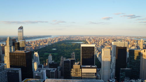 Aerial view of buildings in city