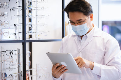 Man working on laptop