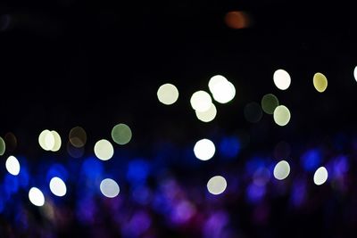 Defocused image of illuminated lights