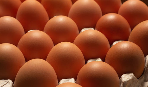 Full frame shot of eggs