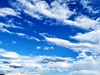 Low angle view of clouds in sky