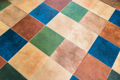 Full frame shot of tiled floor