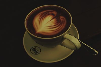Close-up of cappuccino