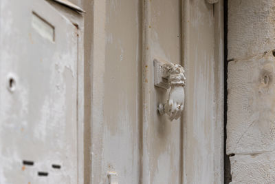 Close-up of old door