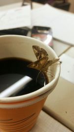 Close-up of drink on table