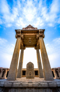 Low angle view of historical building against cloudy sky 