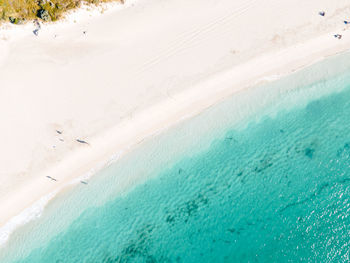 High angle view of beach