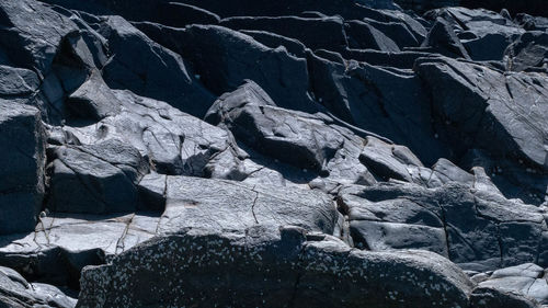 Full frame shot of frozen rocks