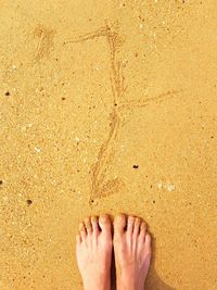 Feet in sand