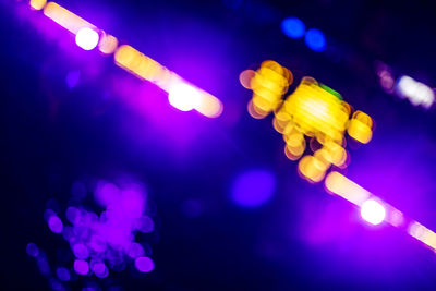 Defocused image of illuminated lights