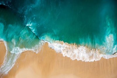 Close-up of wave splashing on shore