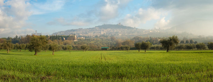 Panoramic view of landscape against sky