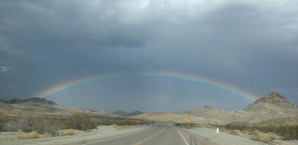 Scenic view of mountains against dramatic sky