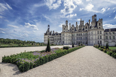 View of historic building against cloudy sky