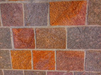 Full frame shot of multi colored brick wall
