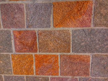 Full frame shot of multi colored brick wall