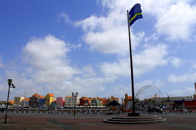 Flag against sky