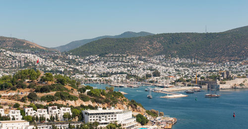 City of bodrum in turkey with its large marina