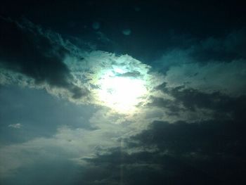 Low angle view of cloudy sky