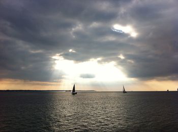 Scenic view of sea against sky