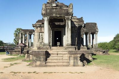 Old ruins of temple against sky