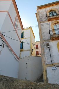 Low angle view of old building against sky