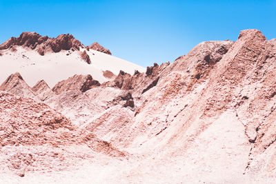 Low angle view of rock formation against sky