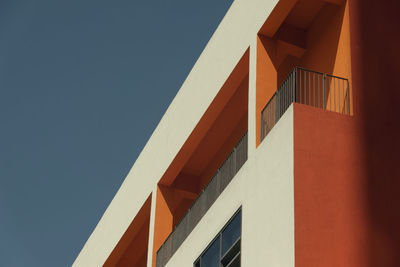 Low angle view of building against clear sky