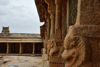 Old ruins of temple against sky