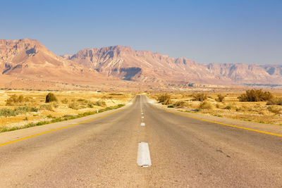 Road passing through a desert