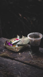 Close-up of drink on table