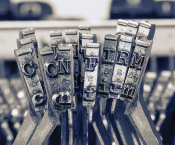 Close-up of machine part