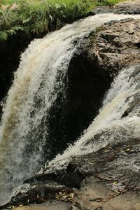 Scenic view of waterfall