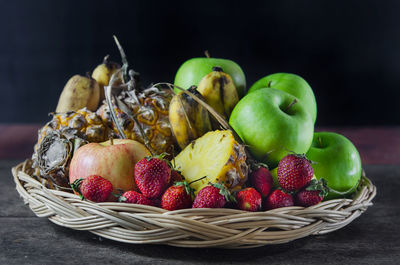 Close-up of fruits in basket