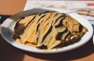 Close-up of dessert in plate