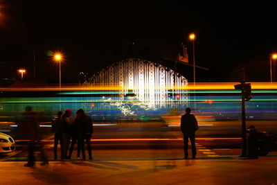 Night view of illuminated street light