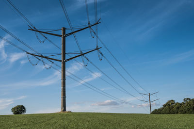 High voltage powerline in danish landscape