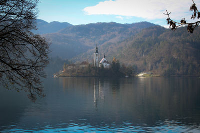 Scenic view of lake