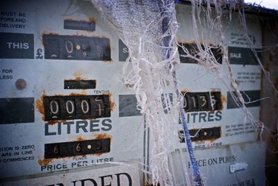 Full frame shot of abandoned shopping cart