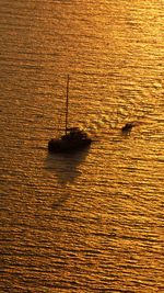 Full frame shot of sea during sunset