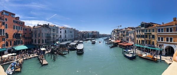 Boats in city