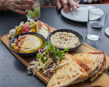 Close-up of food in plate on table