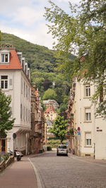 Street and old houses in heidelberg old town