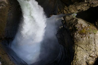 Scenic view of waterfall