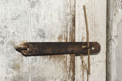 Close-up of old wooden door